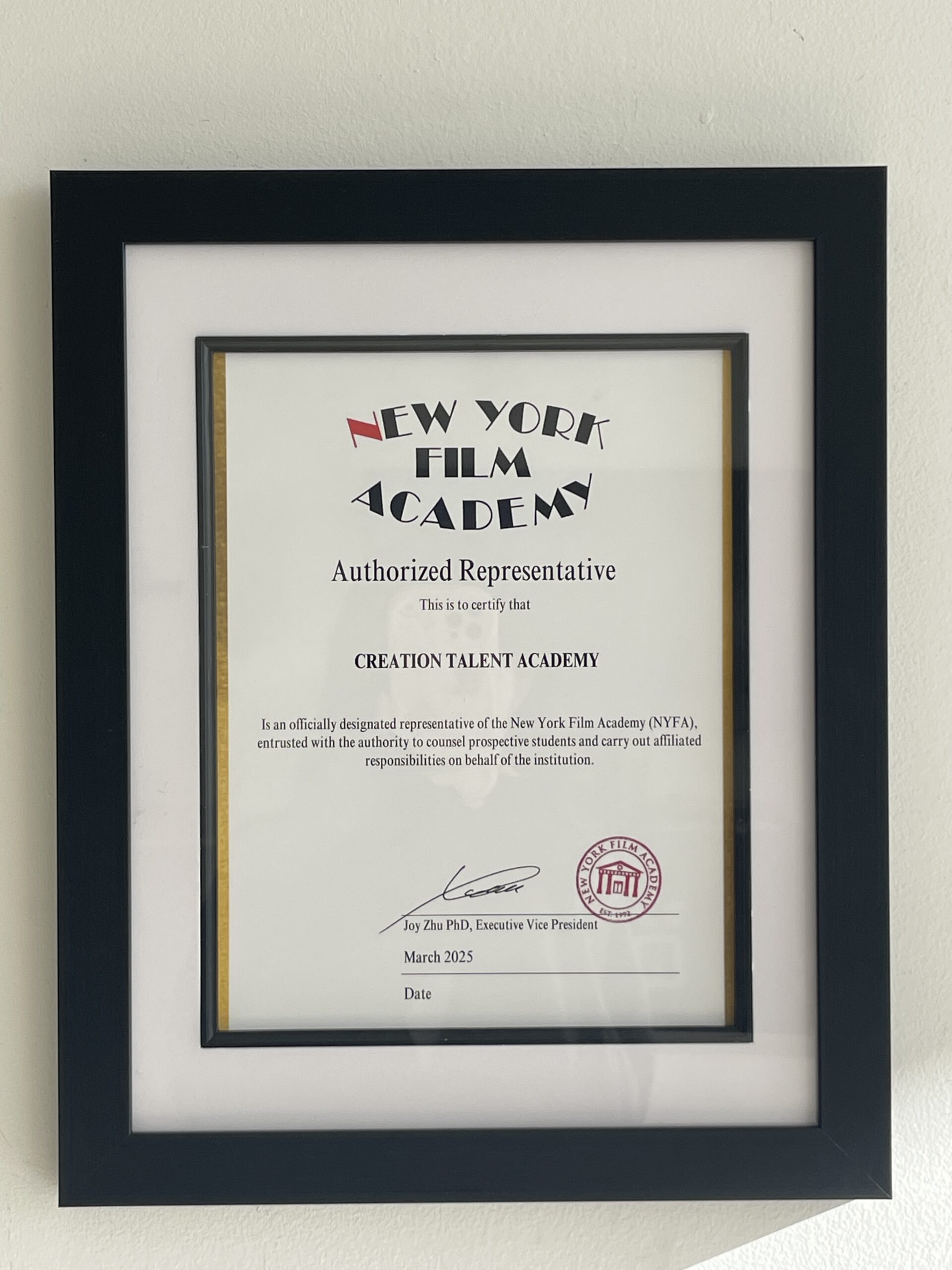New York Film Academy - Authorized Representative (2025)